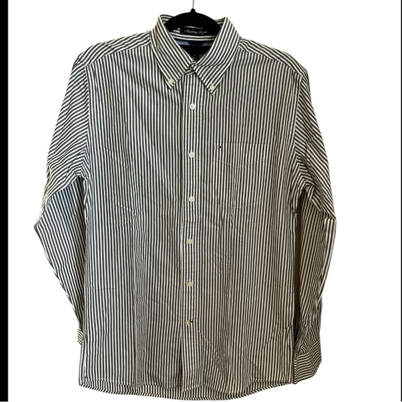 Tommy Hilfiger Academy Poplin Striped Button Down Shirt - Picture 6 of 10